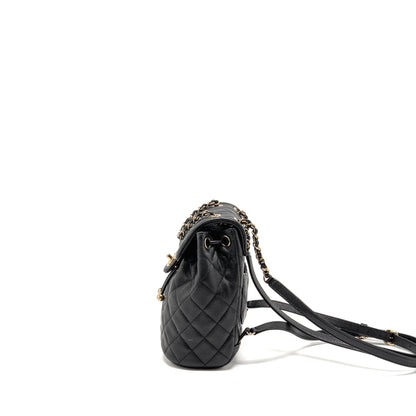 Chanel Quilted Mini Backpack Caviar Black LGHW (Microchip)