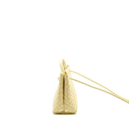 Bottega Veneta Small Andiamo Purse Lambskin Light Yellow