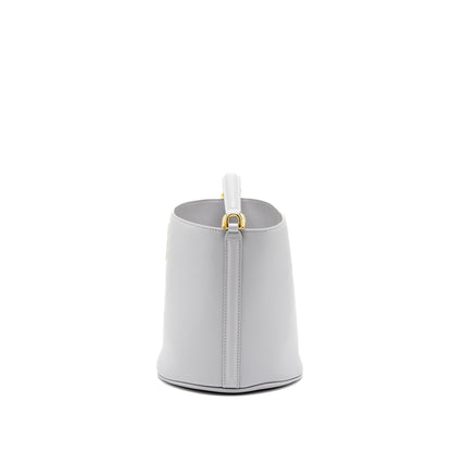 Celine Teen Bucket Purse Calfskin Light Grey