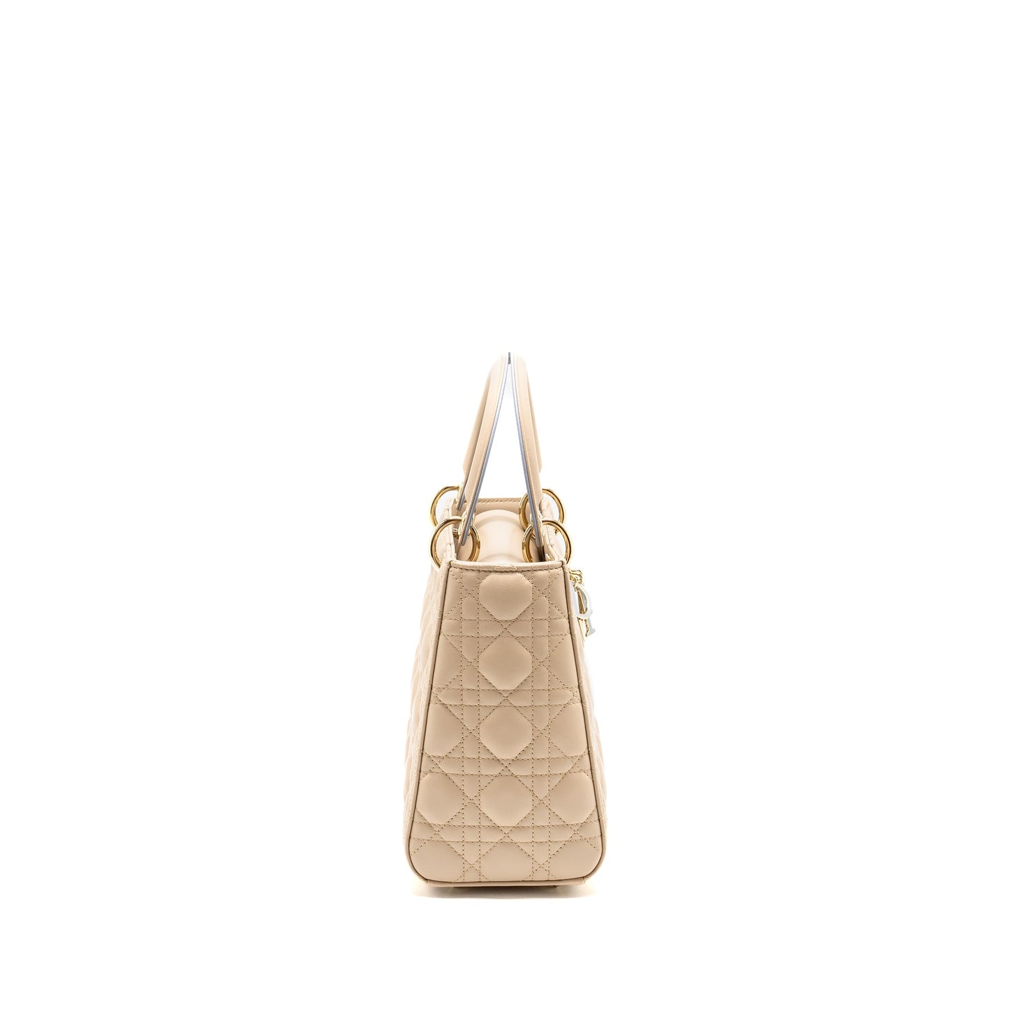 Dior Medium Lady Dior Lambskin Beige/Blue