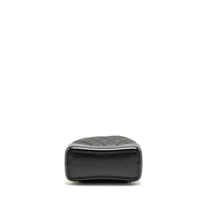 Chanel Small Gabrielle Backpack Calfskin BLACK Multicolour Hardware (Microchip)