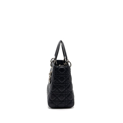 Dior medium lady dior lambskin black