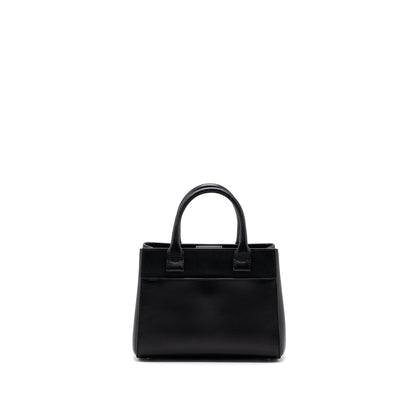 Chanel top handle small tote bag grained calfskin black LGHW