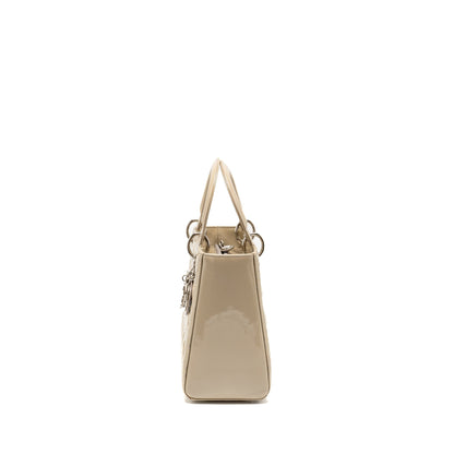 Dior Medium Lady Dior Patent Beige