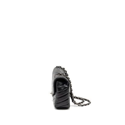 Chanel Envelop Flap Bag Chevron Caviar Black SHW