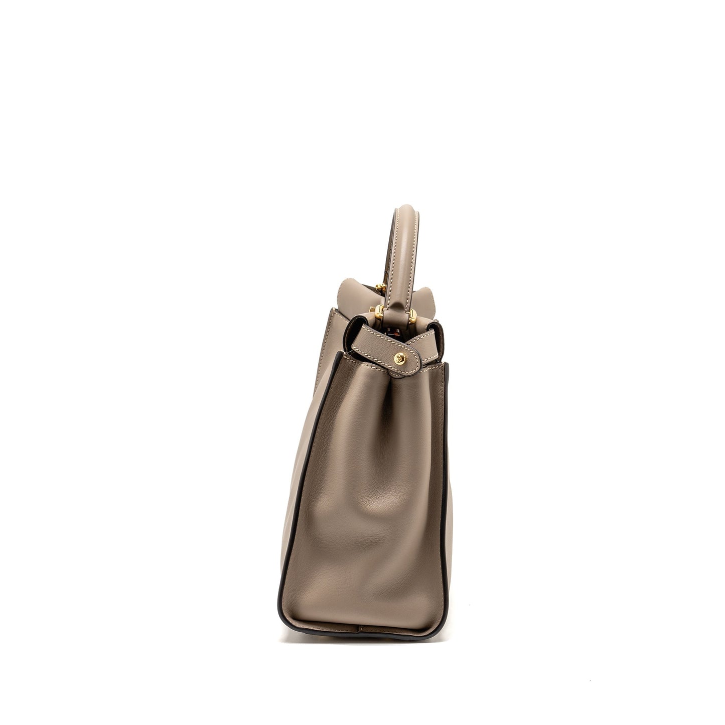 Fendi Medium Peekaboo Purse Calfskin Beige