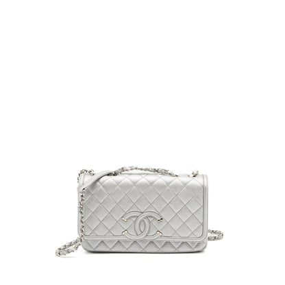 Chanel Filigree Flap Bag Caviar Silver SHW