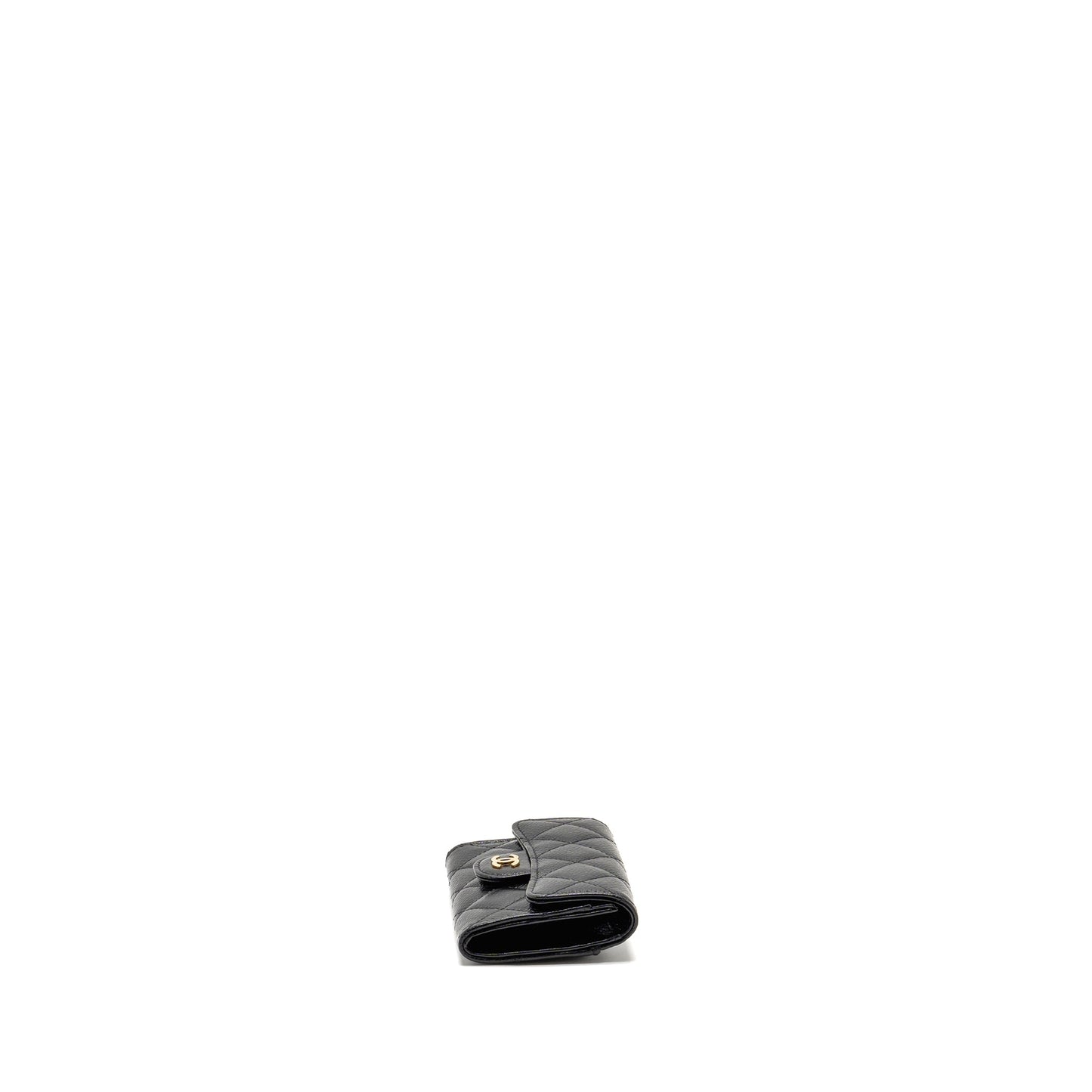CHANEL Classic Flap Card Holder Caviar Black GHW