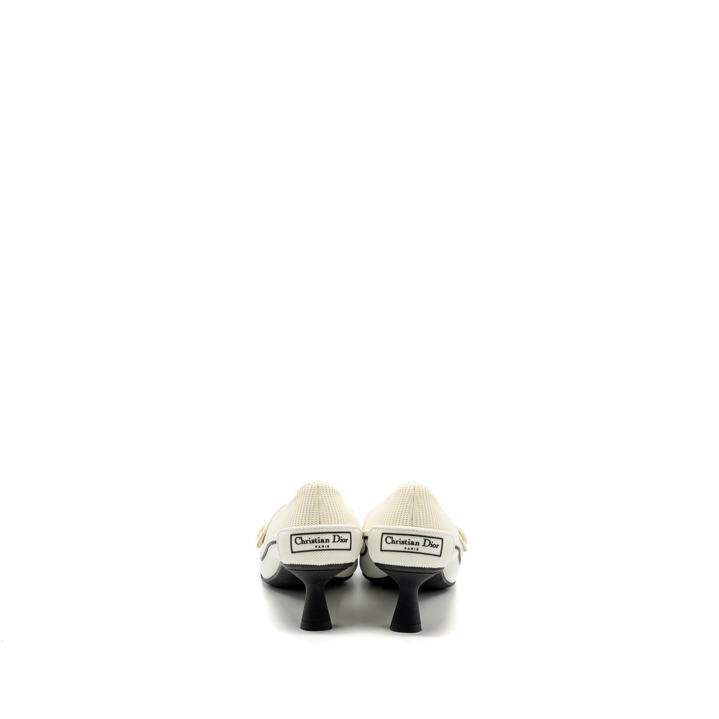 Dior size 37 pump canvas cream / white