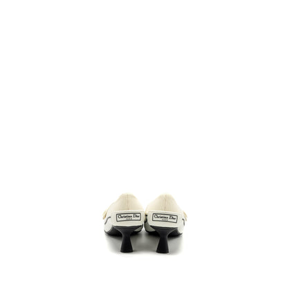 Dior size 37 pump canvas cream / white