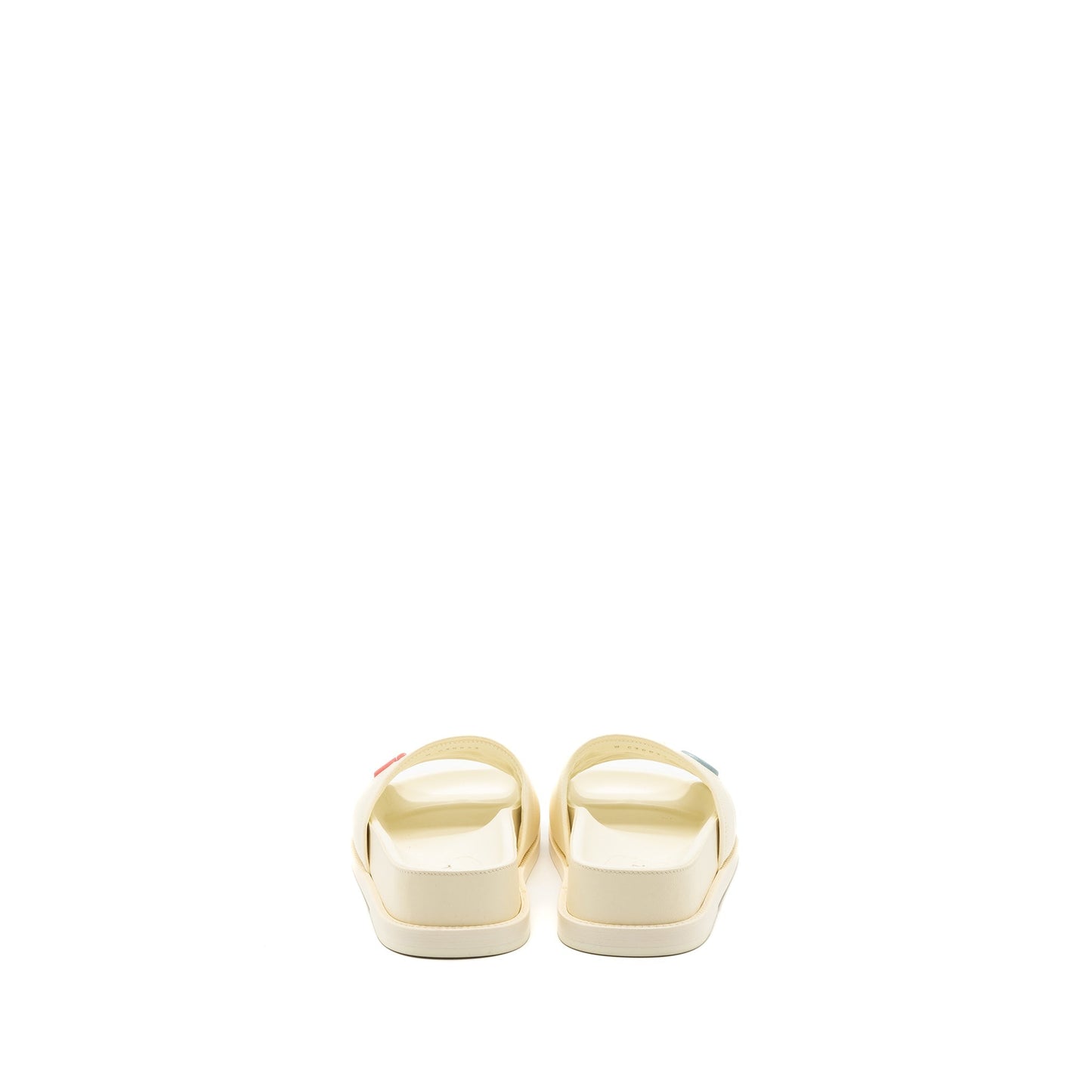 Chanel Size 38 Letter Sandal Leather White/Multicolour