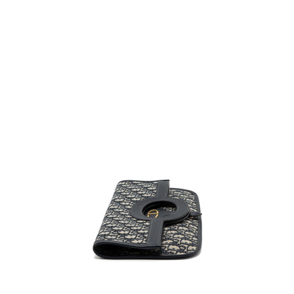 Dior Folder Clutch Blue Dior Oblique Canvas/ Leather