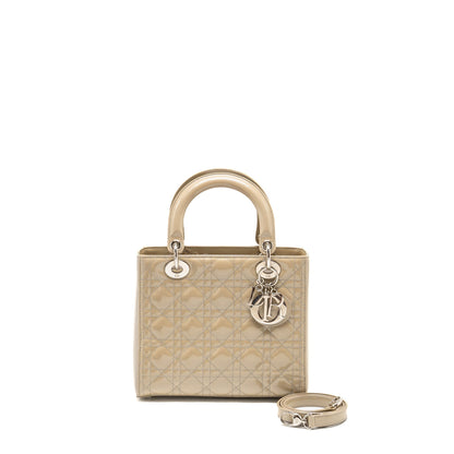 Dior Medium Lady Dior Patent Beige