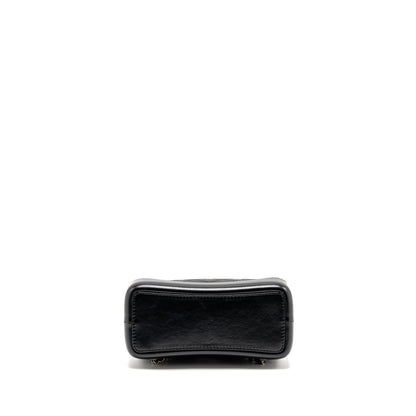 Chanel Small Gabrielle Hobo Bag Aged Calfskin Black Multicoloured Hardware