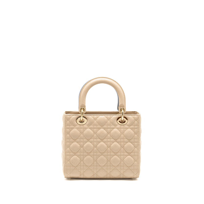 Dior Medium Lady Dior Lambskin Beige/Blue