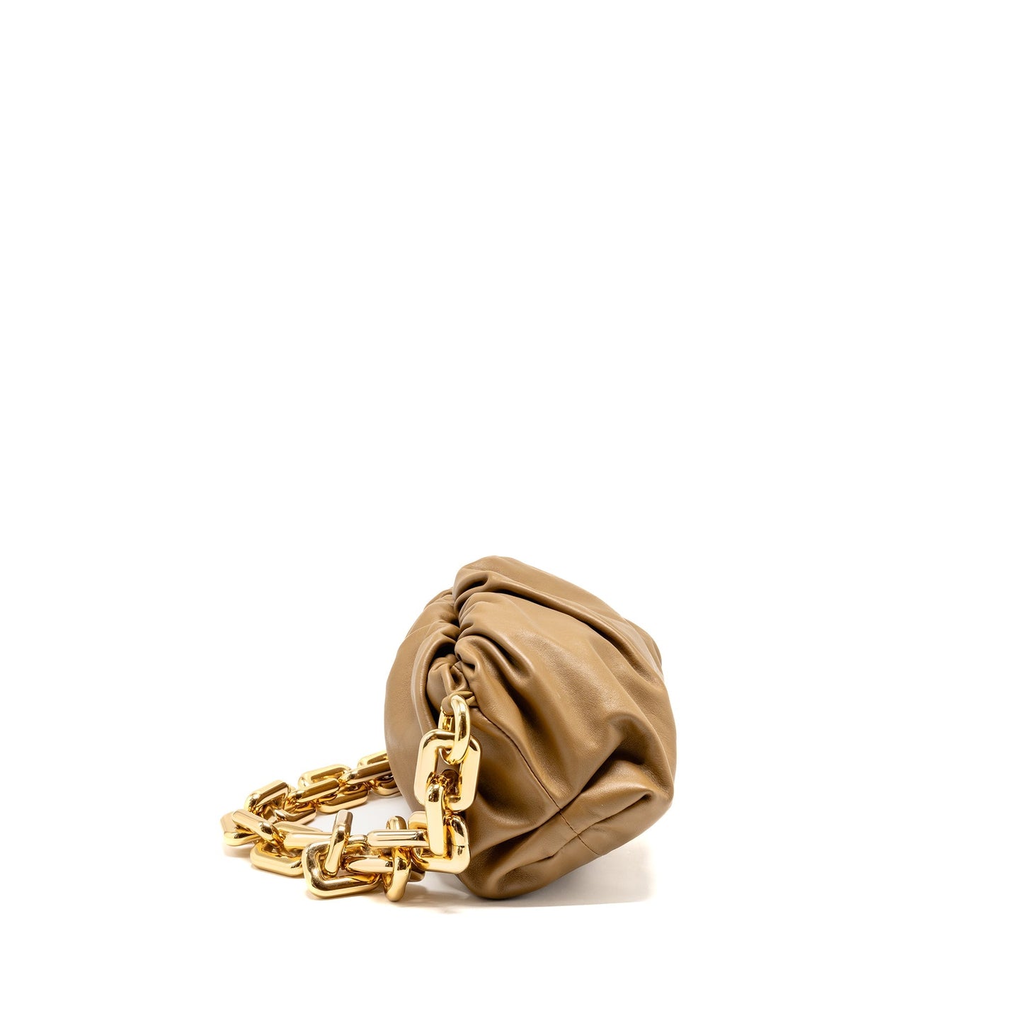 Bottega Veneta Chain Pouch Calfskin Khaki