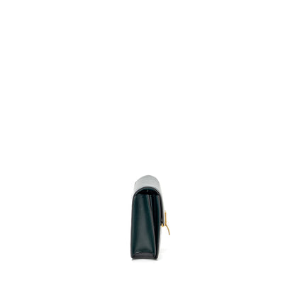 Celine Teen classic box Purse calfskin dark green