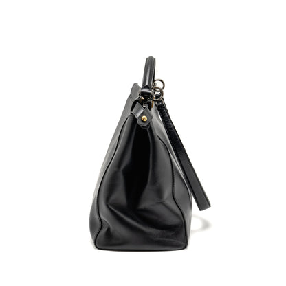 Fendi Large Peekaboo Purse Calfskin Black