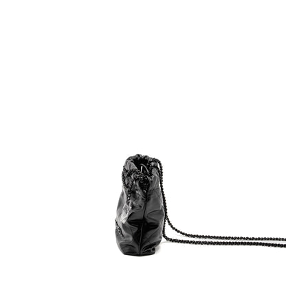 Chanel Mini 22 Bag Calfskin So Black (Microchip)
