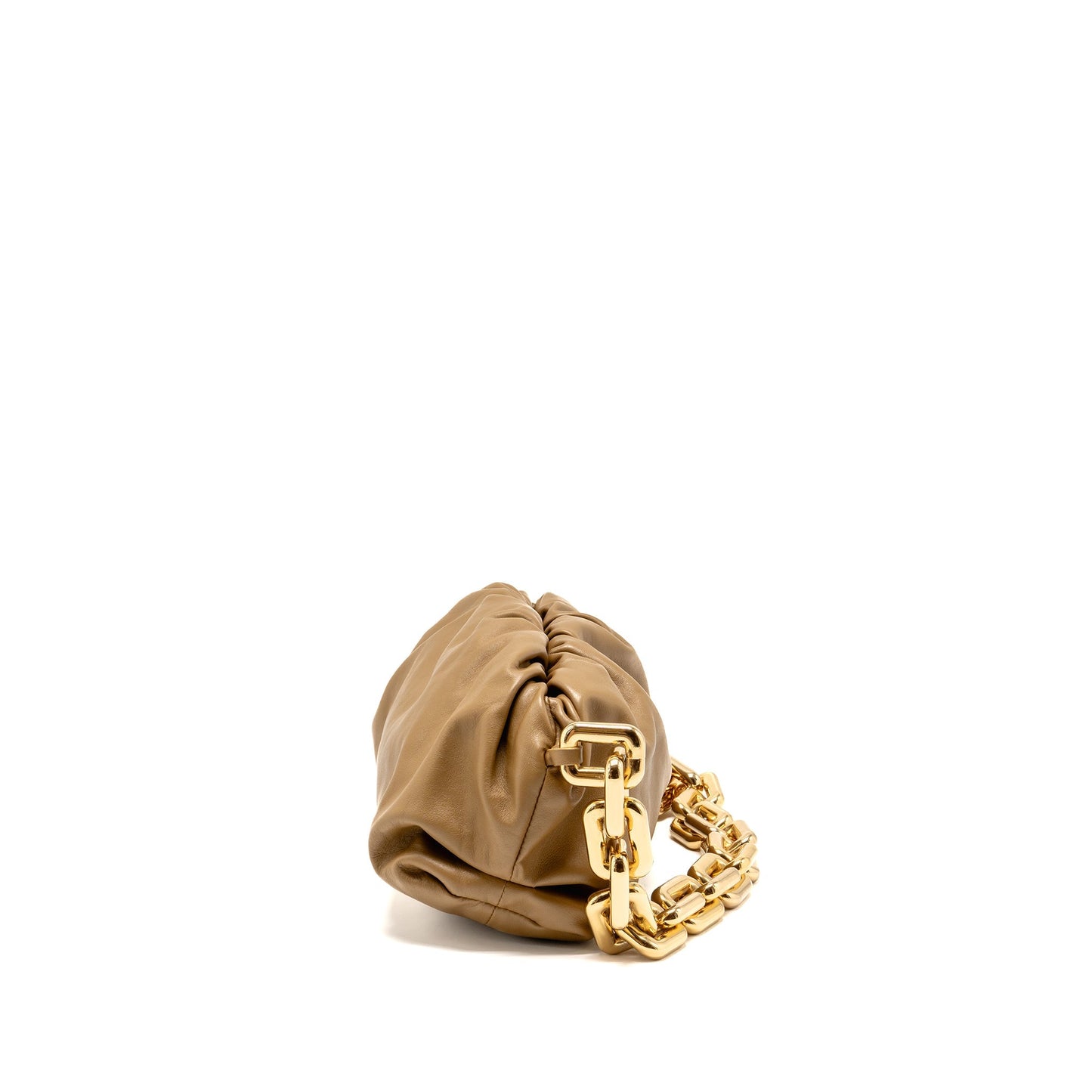 Bottega Veneta Chain Pouch Calfskin Khaki
