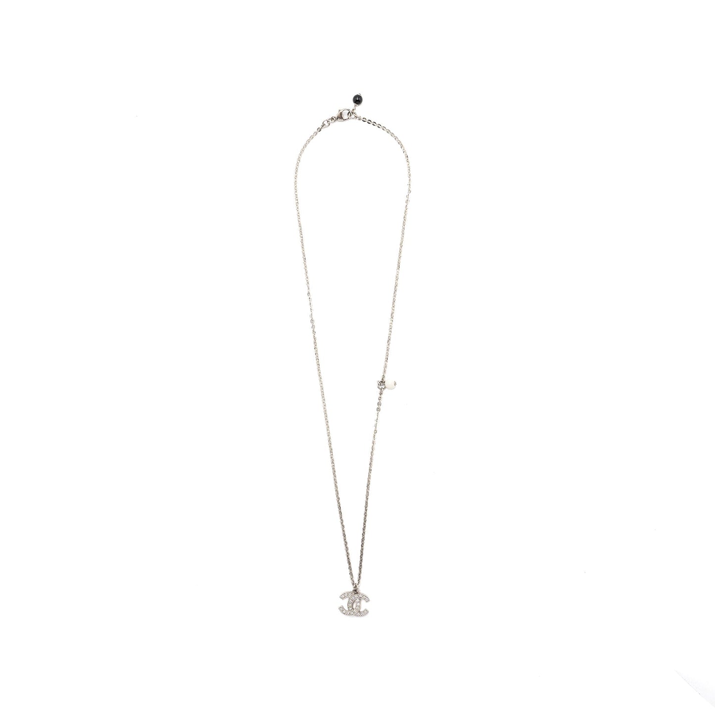CHANEL CC LOGO NECKLACE CRYSTAL SHW