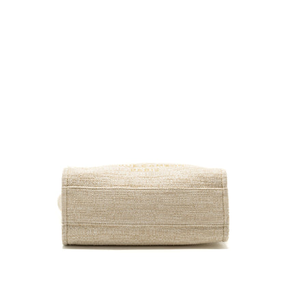 Chanel Deauville bag canvas/ leather Light Beige GHW