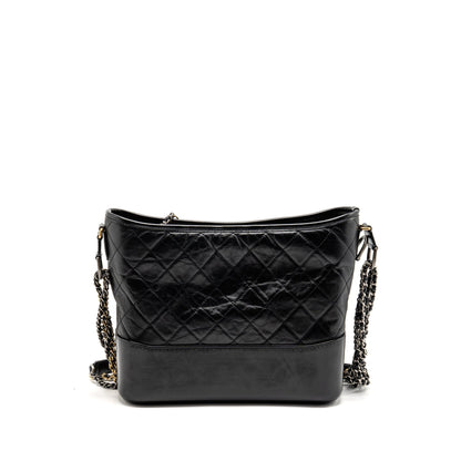 Chanel Gabrielle hobo bag aged calfskin black multicolour hardware