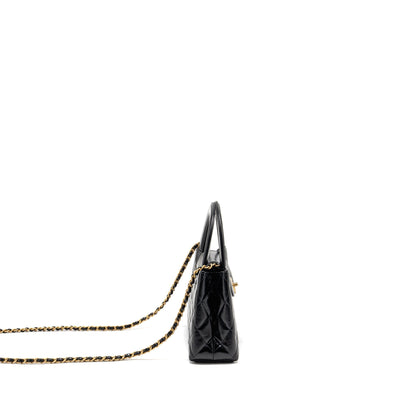 Chanel Mini Kelly Shopping Tote Bag Calfskin Black GHW (microchip)