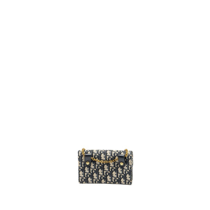 Dior saddle belt pouch oblique Jacquard canvas blue