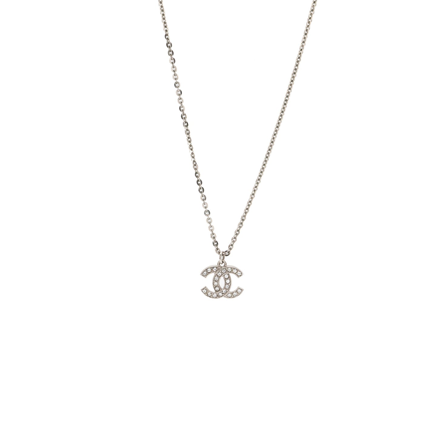 CHANEL CC LOGO NECKLACE CRYSTAL SHW