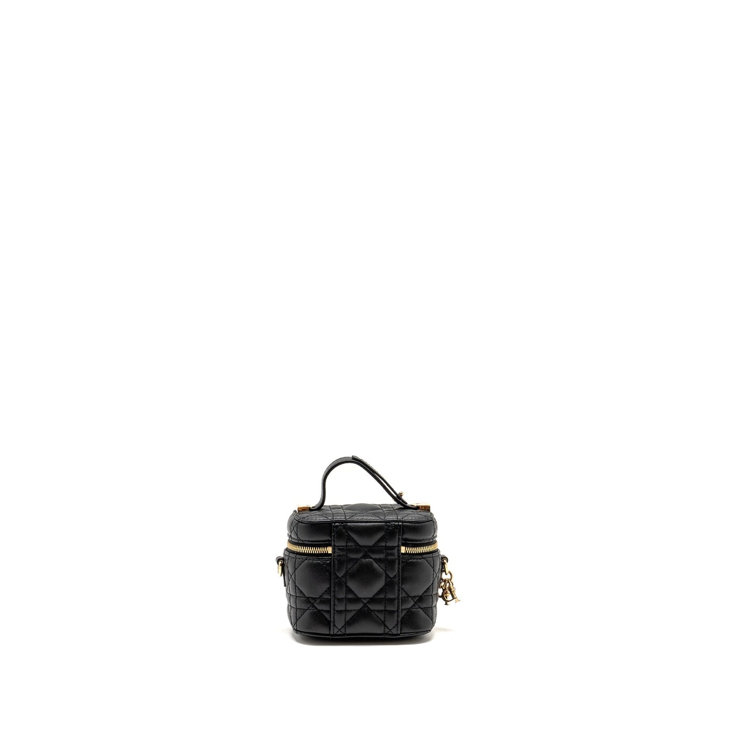 Dior Micro Lady Dior Vanity Case Purse Cannage Lambskin Black