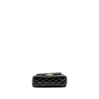 Chanel 23p Hobo Bag Shiny Calfskin Black Brushed GHW(microchip)