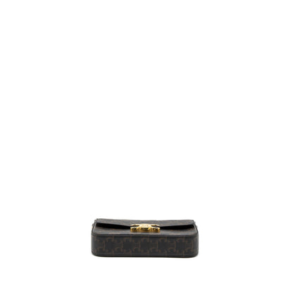 Celine Triomphe Mini Purse Calfskin Tan