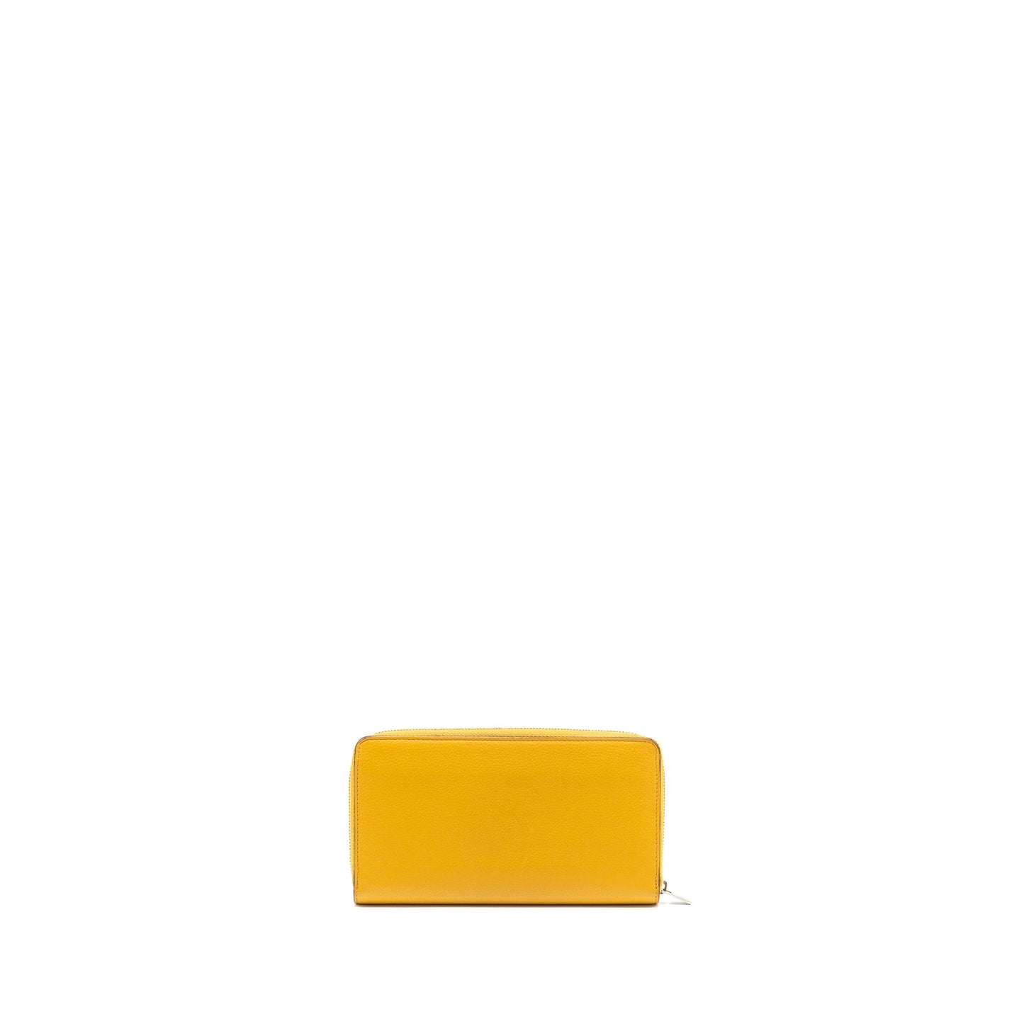 Luxury CELINE zip long wallet calfskin yellow