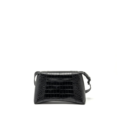 BALENCIAGA Limited Edition Downtown Small Mini Purse Calfskin Black with Black Hardware