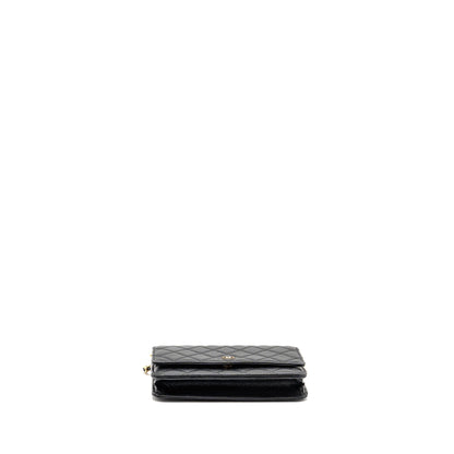 Chanel Classic Wallet on Chain Caviar Black GHW (Microchip)