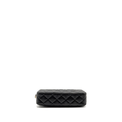 Chanel Clutch Bag with Chain Caviar Black LGHW (Microchip)