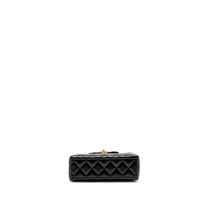Chanel Mini Kelly Shopping Tote Bag Calfskin Black GHW (microchip)