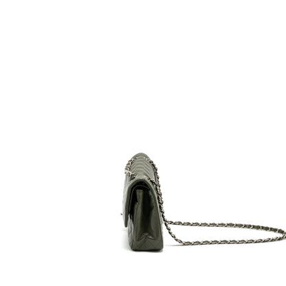 Chanel Medium Classic Double Flap Bag Caviar Olive Green SHW