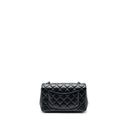 Chanel Classic Mini Rectangular Flap Bag Lambskin Black SHW