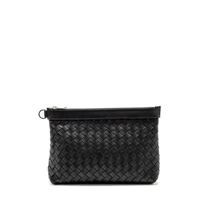 Bottega Veneta Intrecciato Pouch Calfskin Black