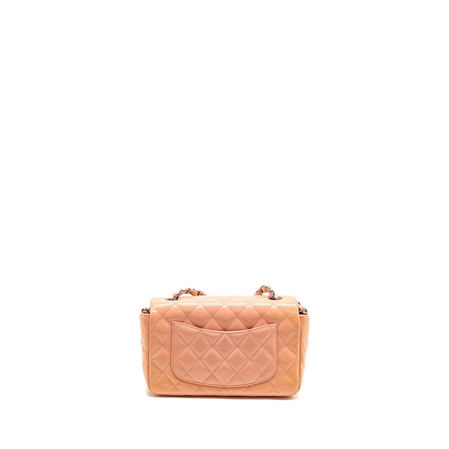 Chanel Mini Rectangular Flap Bag Patent Pink SHW