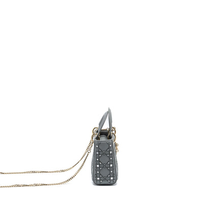 Dior Mini Lady Dior Limited Edition Lambskin Grey