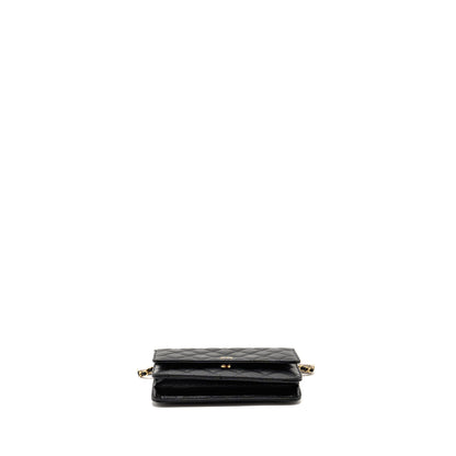 Chanel Classic Wallet on chain caviar black GHW (microchip)