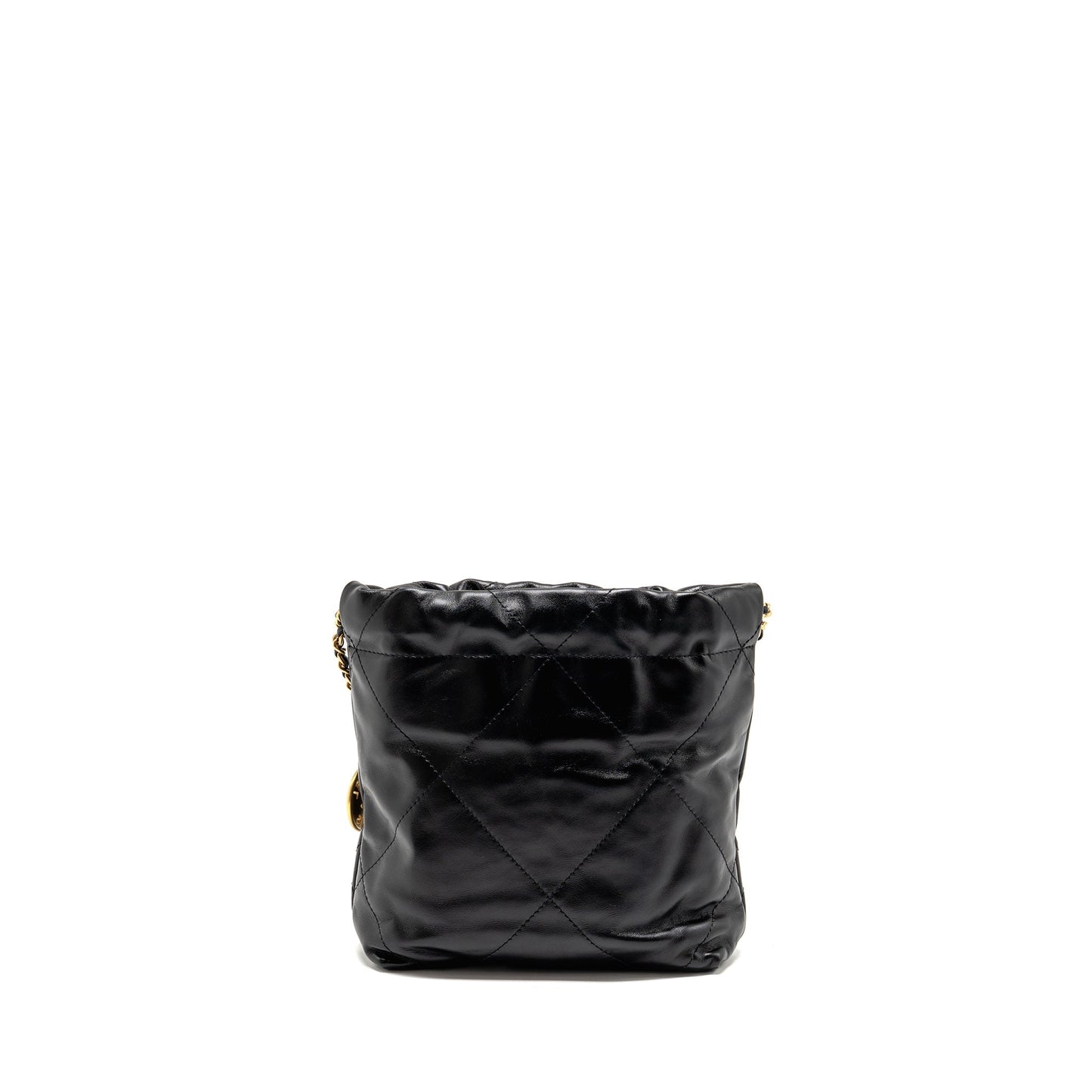 Chanel Mini 22 Bag Shiny Calfskin Black GHW (microchip)