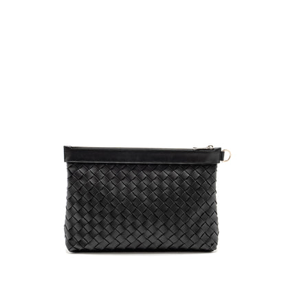 Bottega Veneta Intrecciato Pouch Calfskin Black