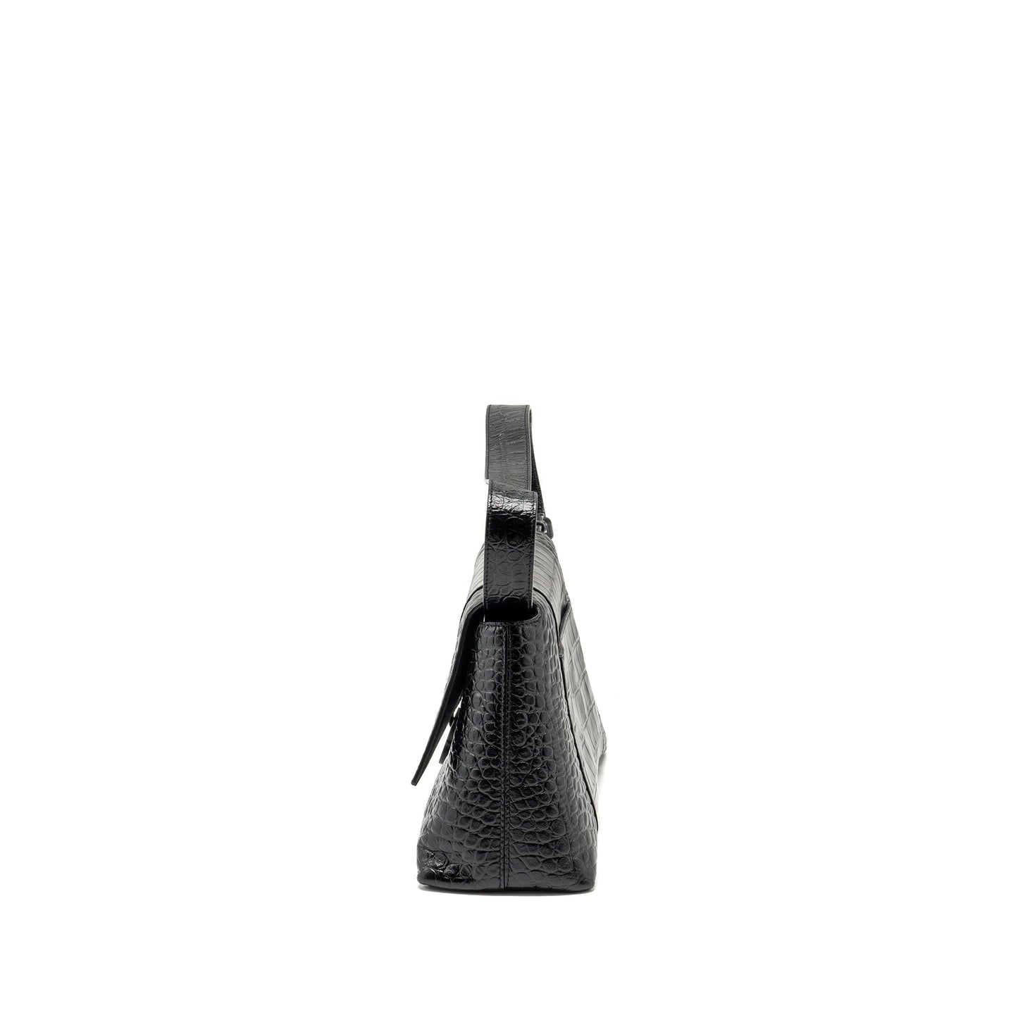 BALENCIAGA Limited Edition Downtown Small Mini Purse Calfskin Black with Black Hardware