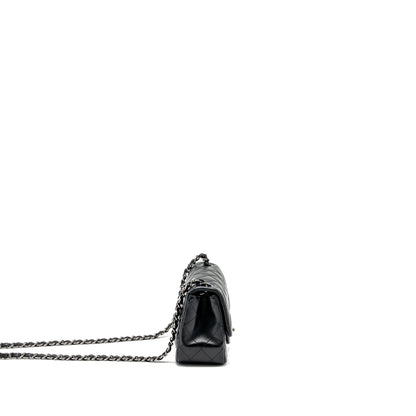 Chanel mini square Flap bag lambskin black SHW