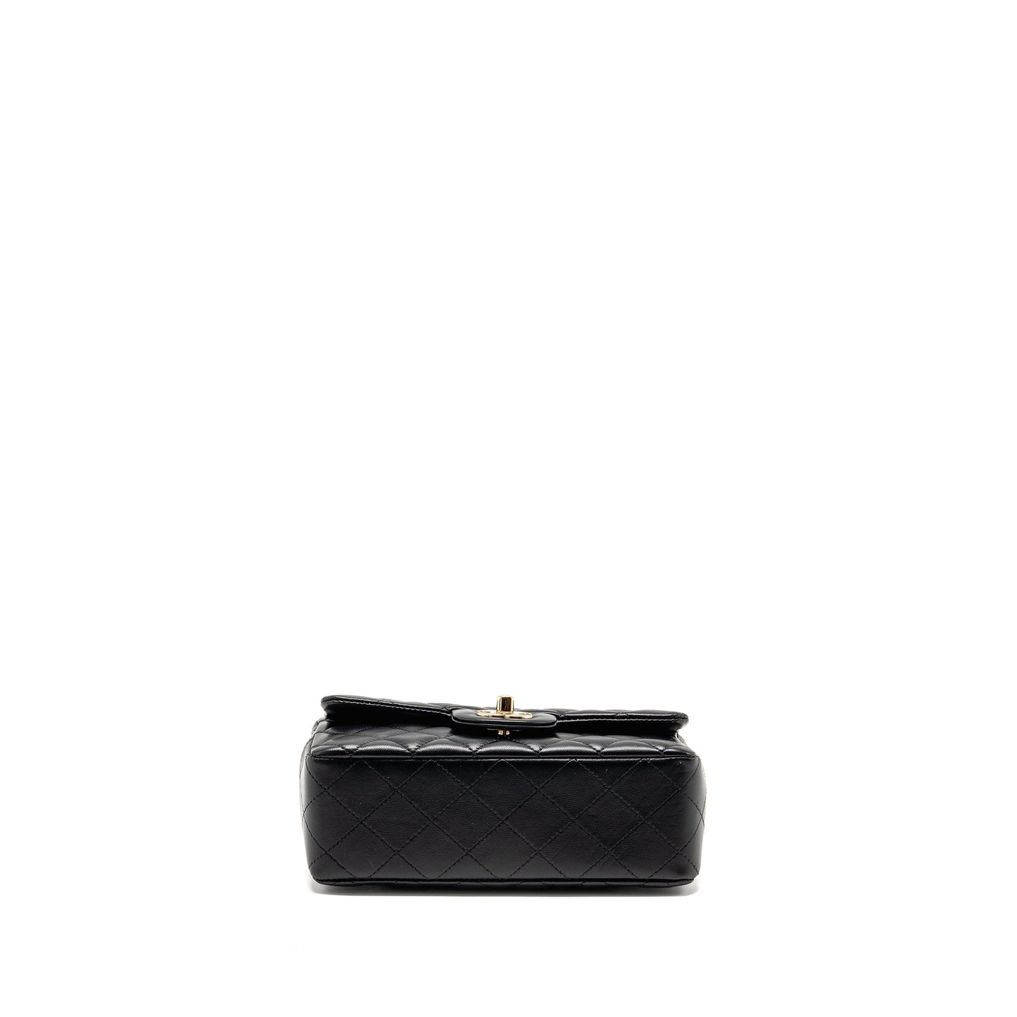 Chanel Mini Rectangular Flap Bag Lambskin Black LGHW (microchip)