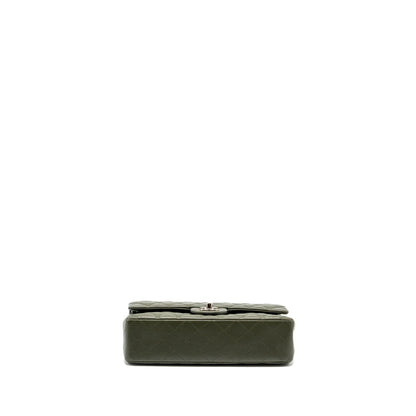 Chanel Medium Classic Double Flap Bag Caviar Olive Green SHW